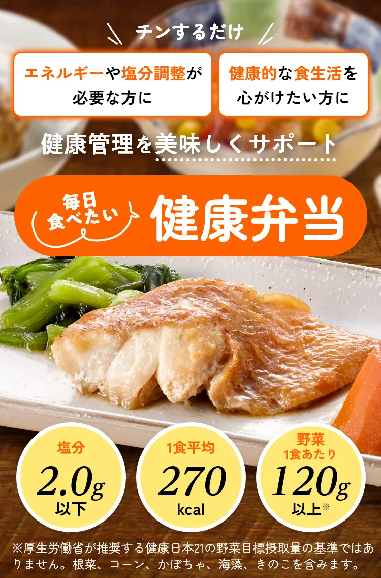 チンするだけ 健康管理を美味しくサポート 毎日食べたい健康弁当
